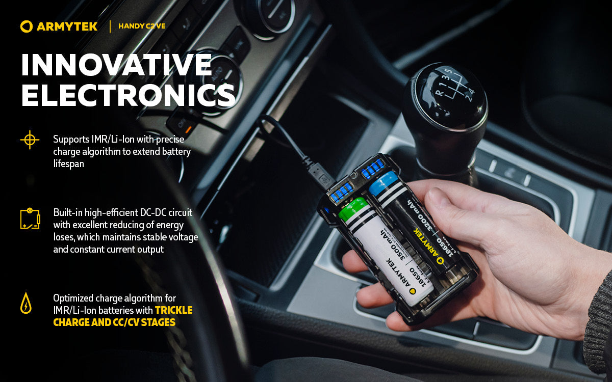 Armytek Handy C2 VE Dual Bay Lithium-ion Battery Charger
