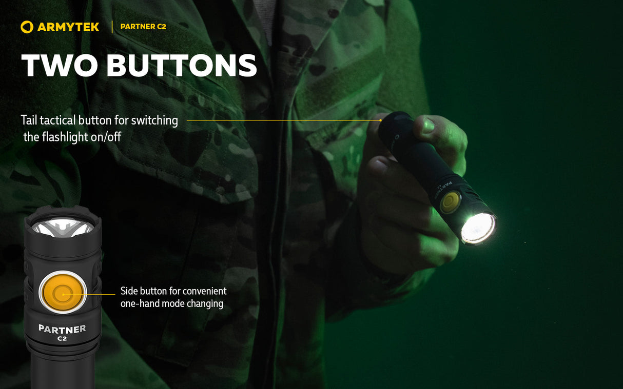 Armytek Partner C2 EDC Rechargeable LED Torch