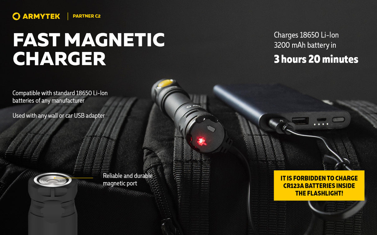 Armytek Partner C2 EDC Rechargeable LED Torch