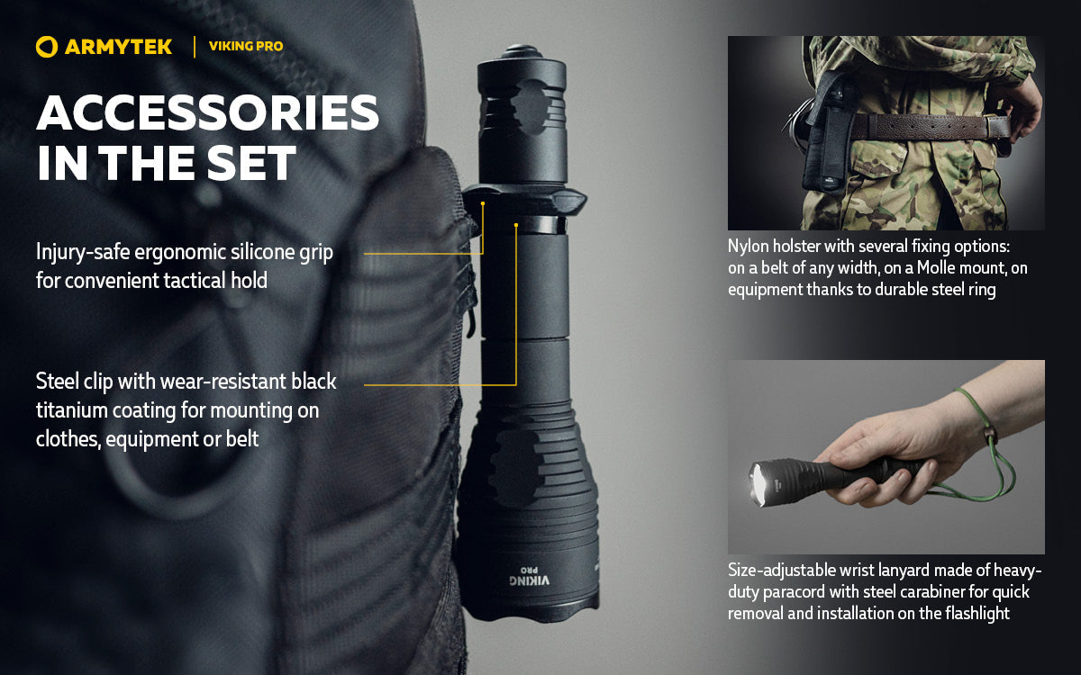 Armytek Viking Pro Tactical Rechargeable LED Torch