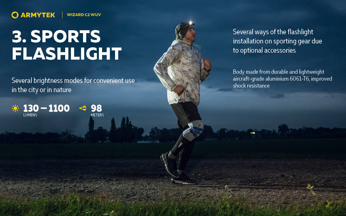 Armytek Wizard C2 WUV Multipurpose Rechargeable LED Torch