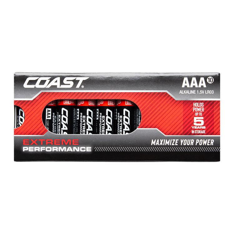 Coast Extreme Performance AAA Alkaline Batteries (Pack of 10)