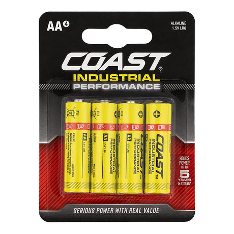 Coast Industrial Performance AA Alkaline Batteries (4 Pack)