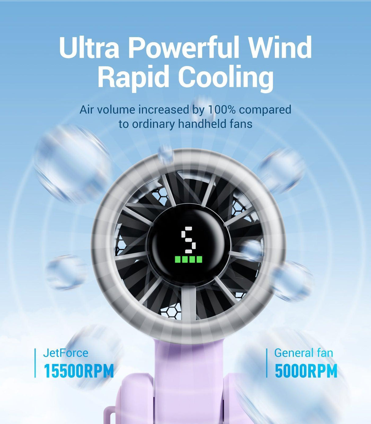 DiveBlues JetForce Portable Handheld Turbo Fan