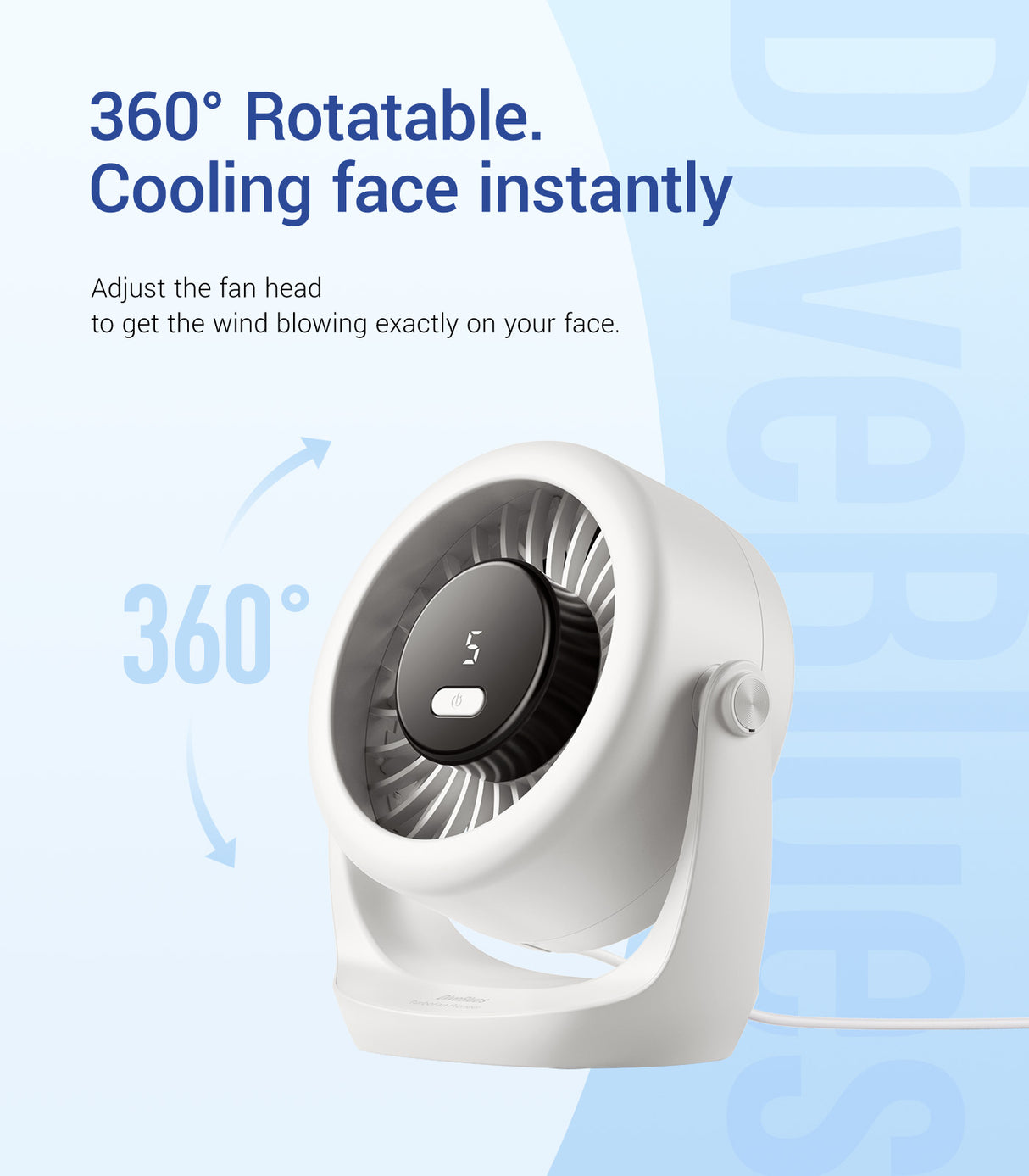 DiveBlues TurboBreeze USB Desk Turbo Fan