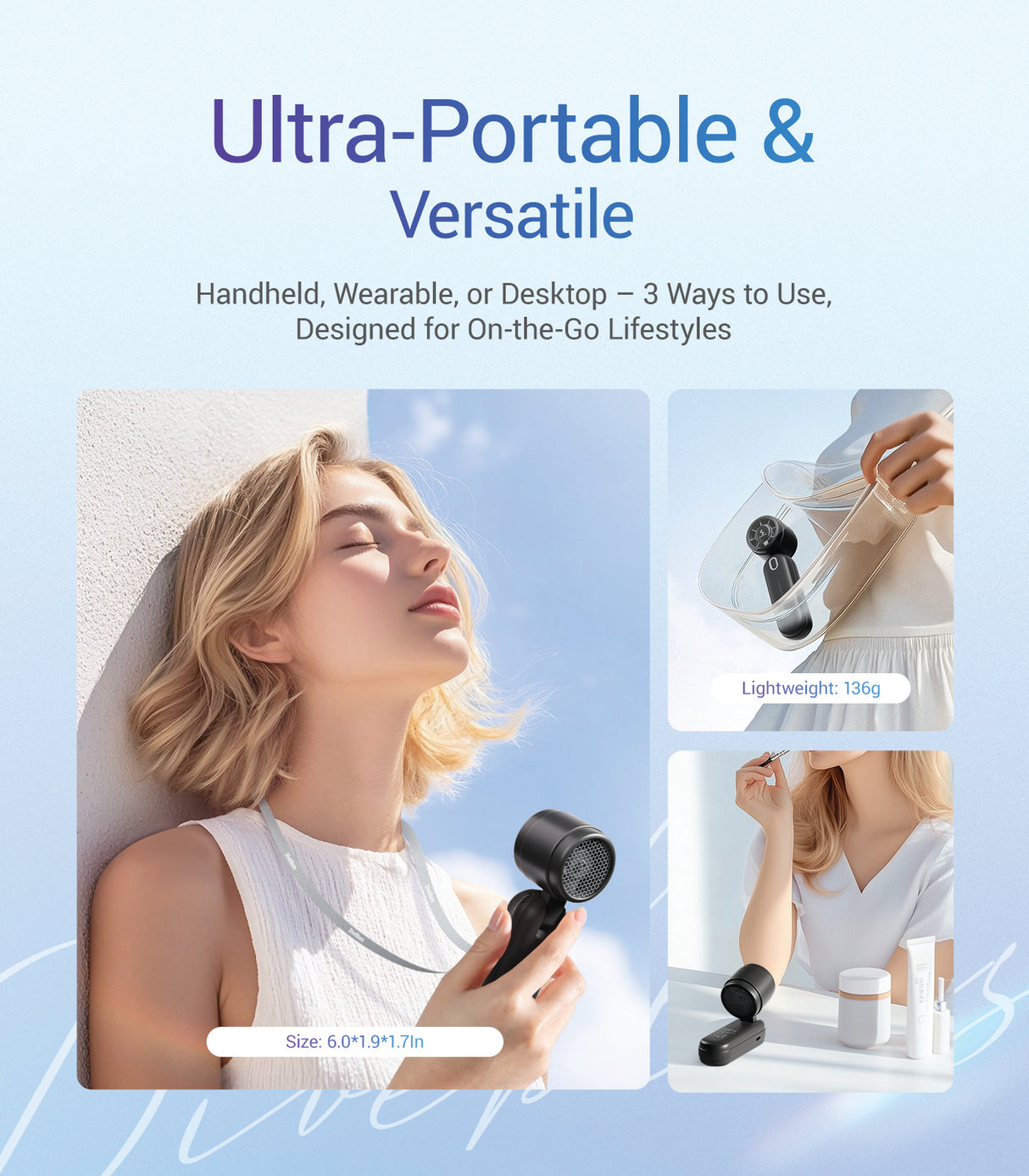 DiveBlues iTurbo Portable Handheld Turbo Fan