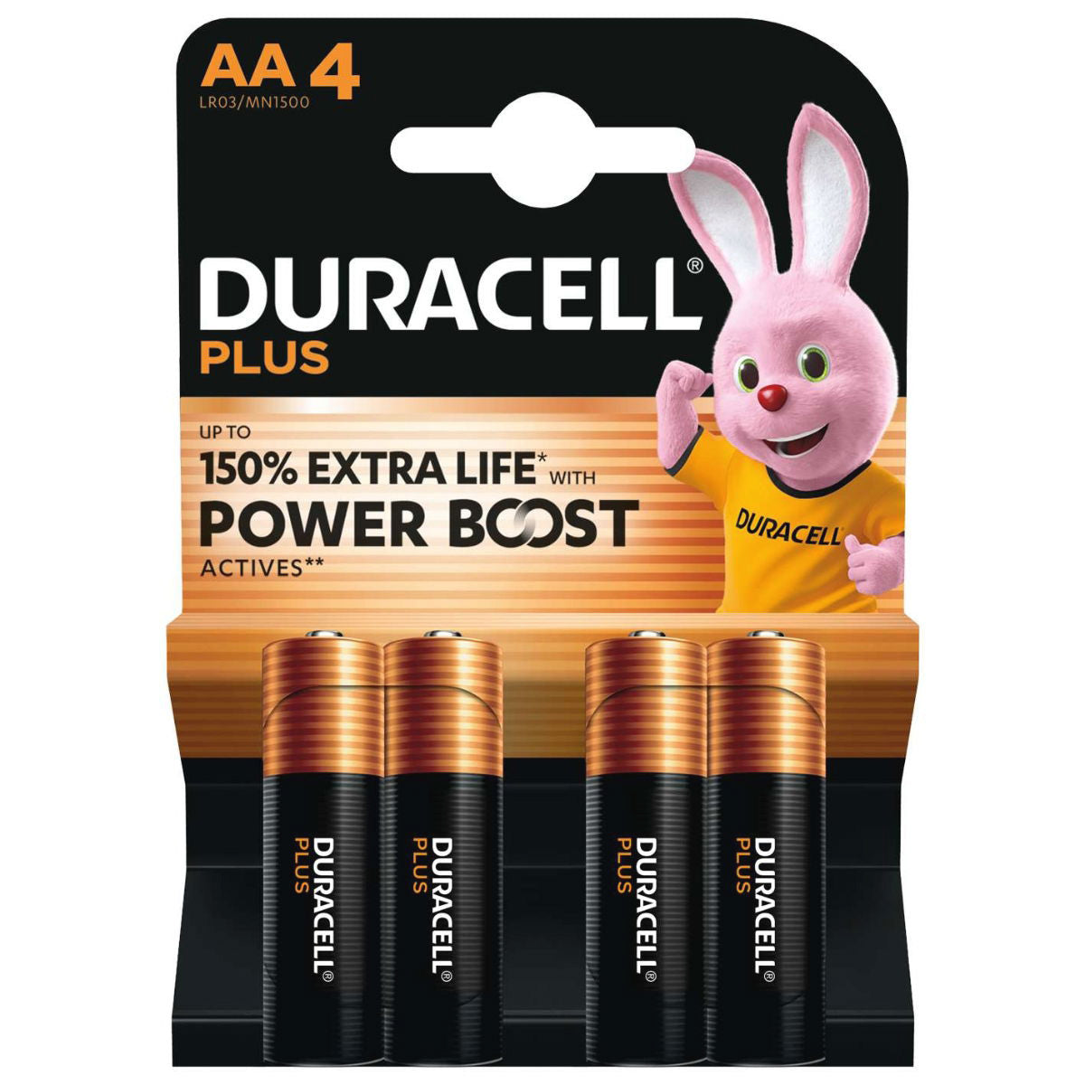 Duracell AA Plus Power With Power Boost Actives (Pack of 4)
