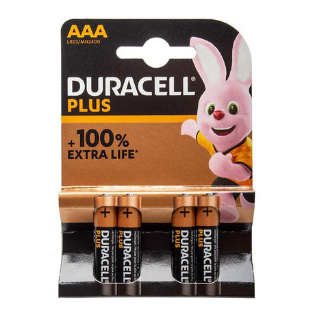 Duracell Plus AAA Alkaline Batteries (4 Pack)