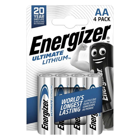 Energizer AA 1.5 V Ultimate Lithium Battery (4 Pack)