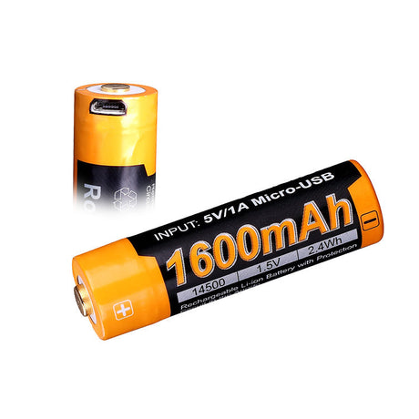 Fenix 14500 1.5 V USB Rechargeable 1600 mAh Li-ion Protected Battery