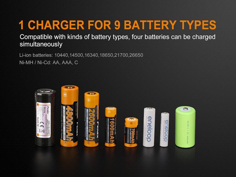 Fenix ARE-A4 Four Bay Li-ion/NiMH Battery Charger