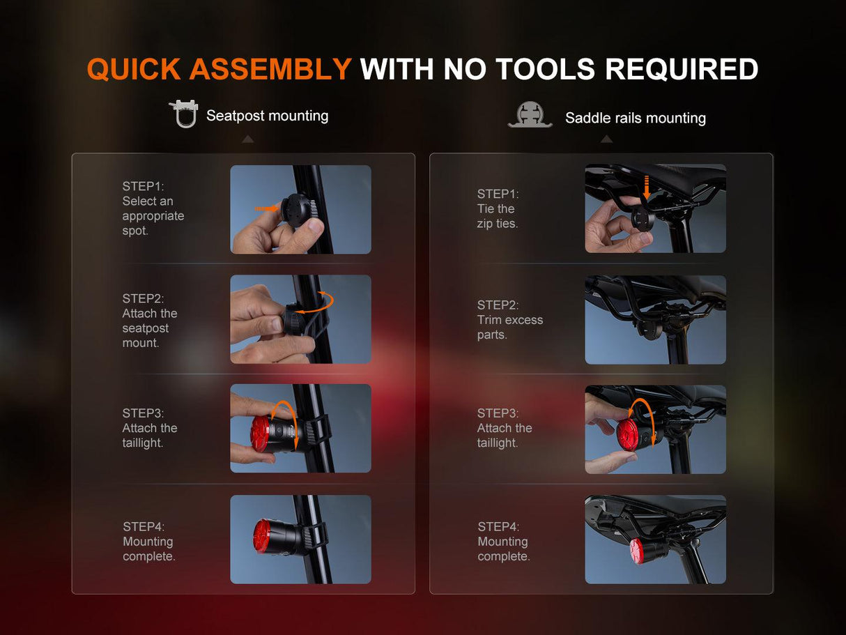 Fenix BC06R Rechargeable Rear Red LED Bike Light