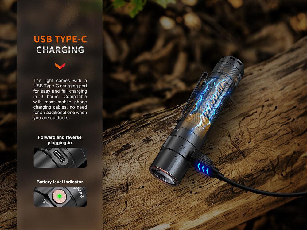 Fenix E35R Rechargeable LED Torch + FREE AOD-S V2.0 Diffuser