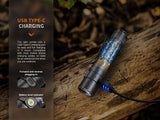Fenix E35R Rechargeable LED Torch + FREE AOD-S V2.0 Diffuser