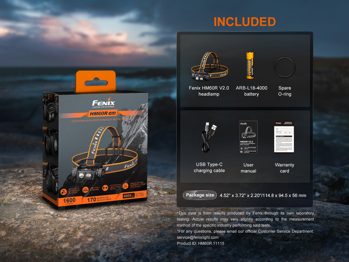 Fenix HM60R V2.0 Rechargeable LED Head Torch