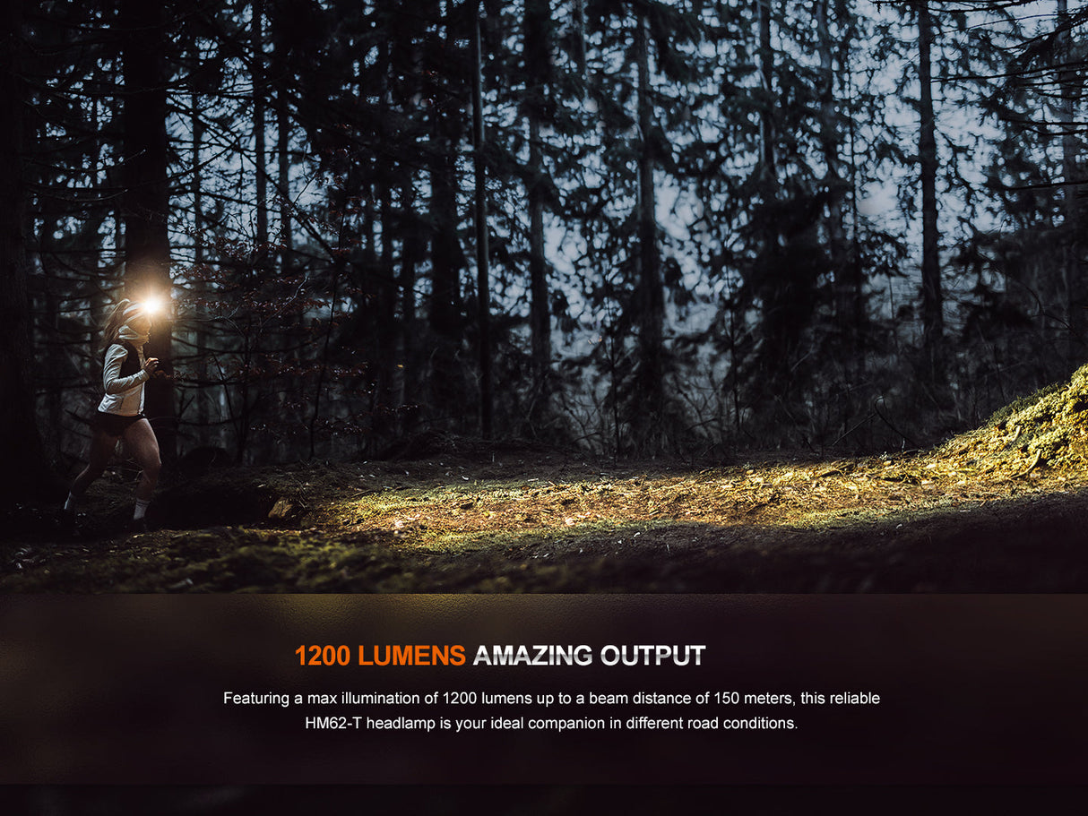 Fenix HM62-T Trail Running Rechargeable LED Head Torch