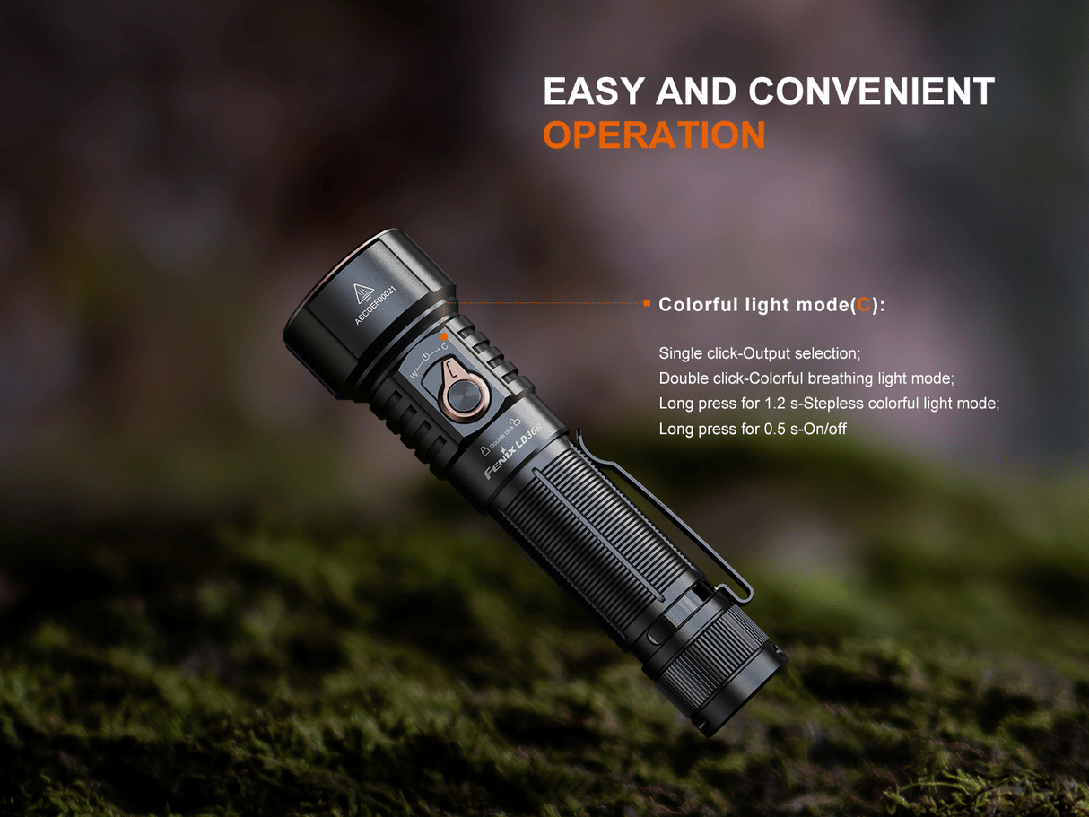 Fenix LD36R Multi-Colour Rechargeable LED Torch