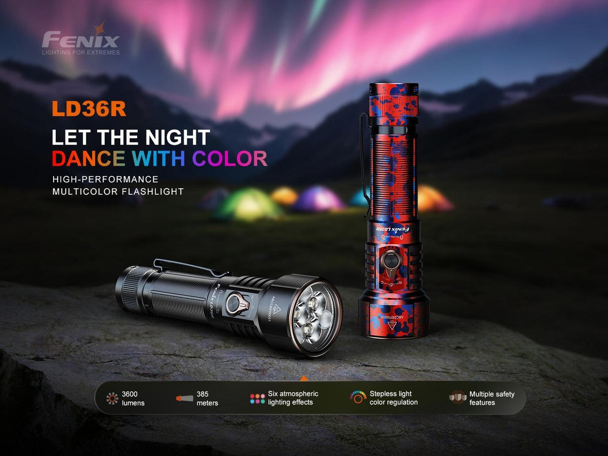 Fenix LD36R Multi-Colour Rechargeable LED Torch
