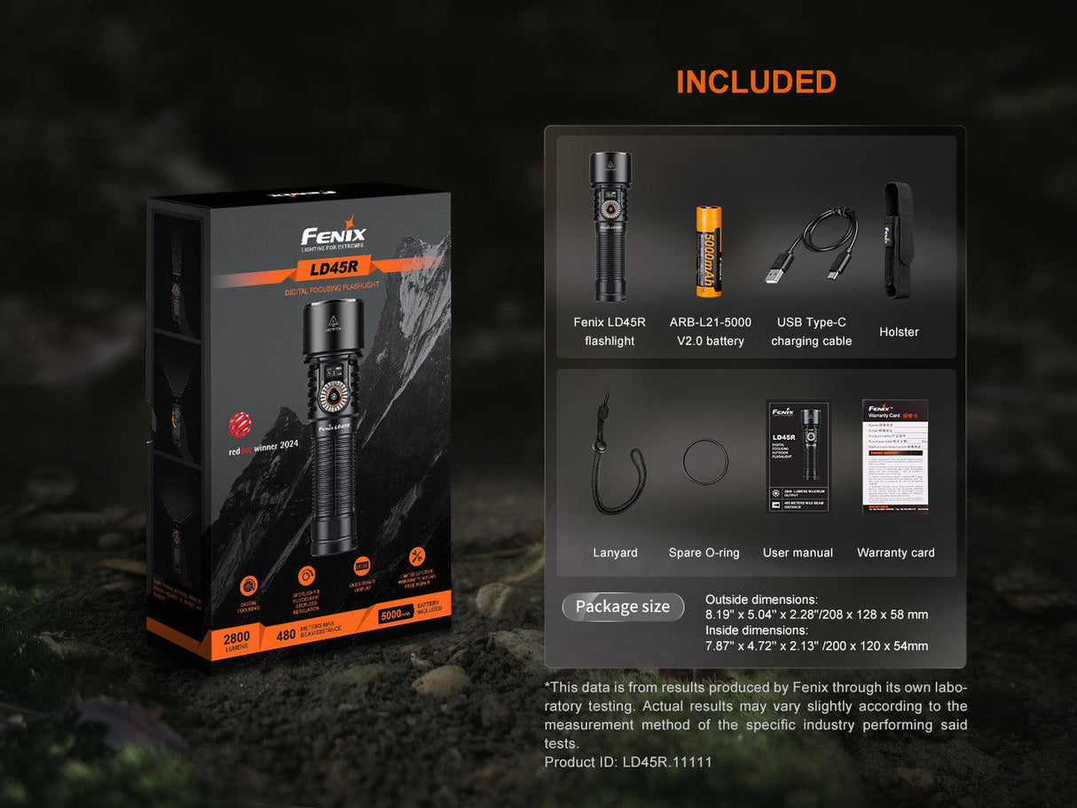 Fenix LD45R Digital Focusing Rechargeable LED Torch