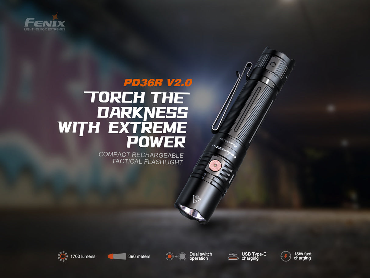 Fenix PD36R V2.0 Rechargeable LED Torch