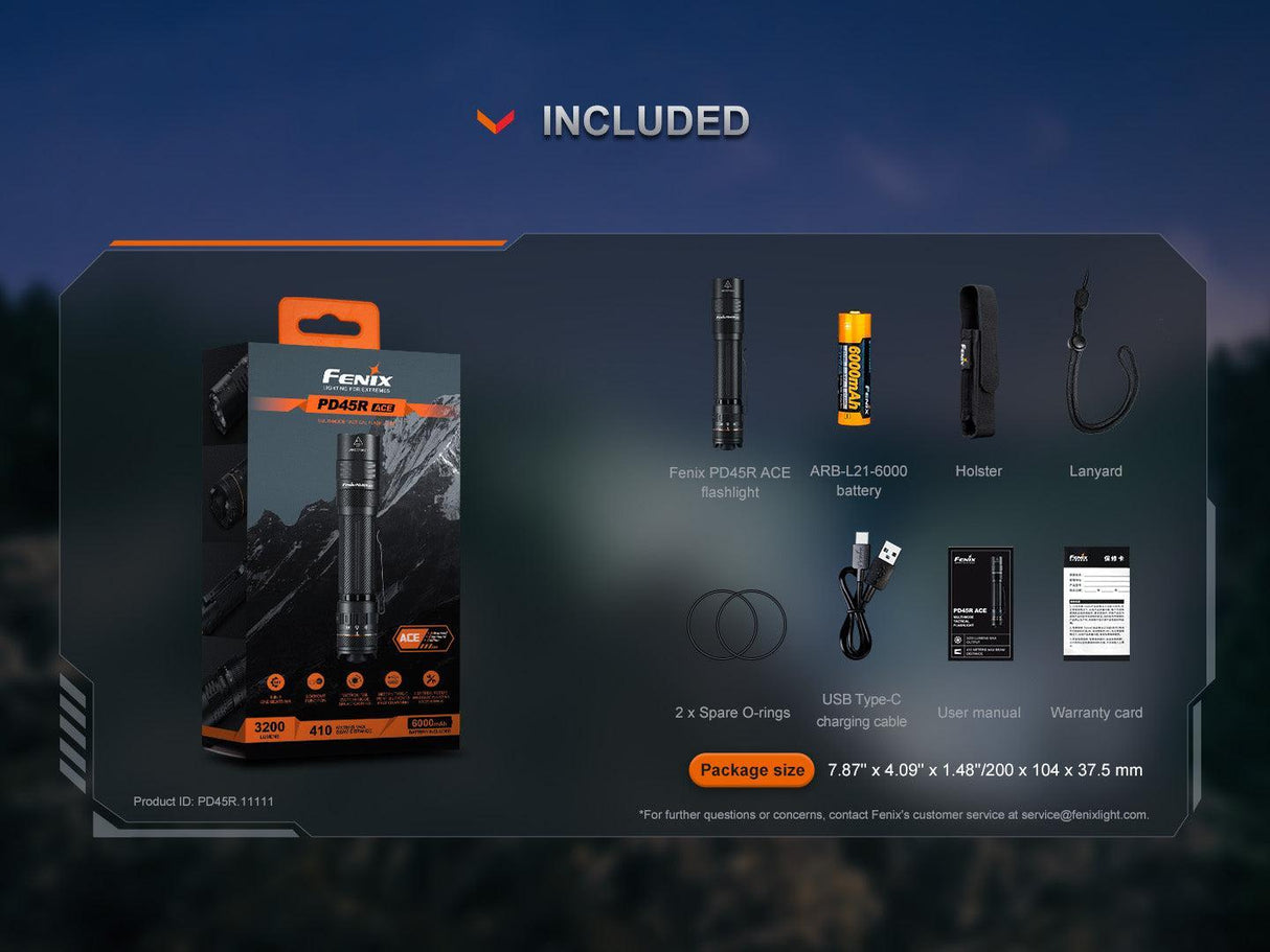 Fenix PD45R ACE Rechargeable LED Torch