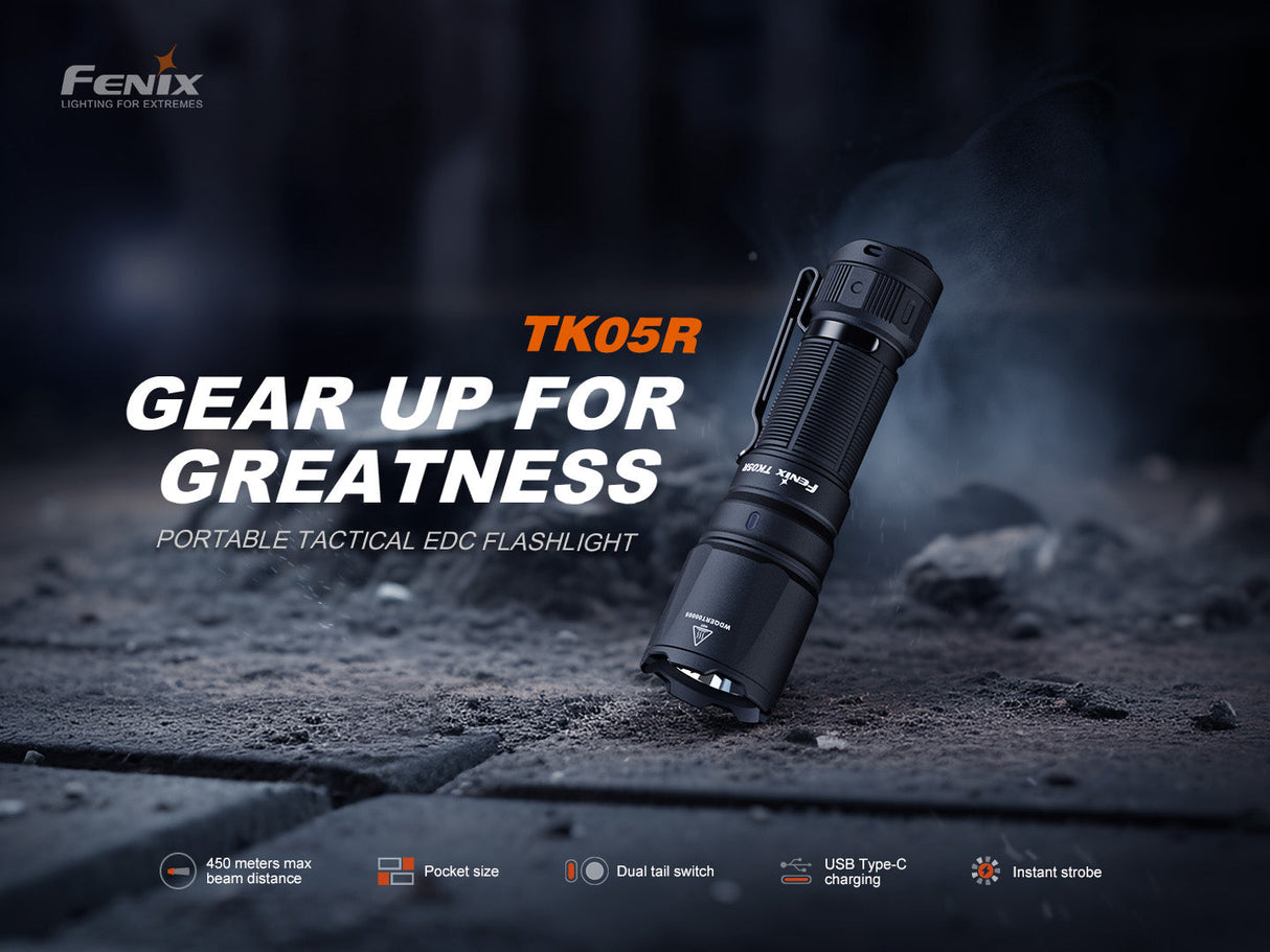 Fenix TK05R Rechargeable Tactical LED Torch