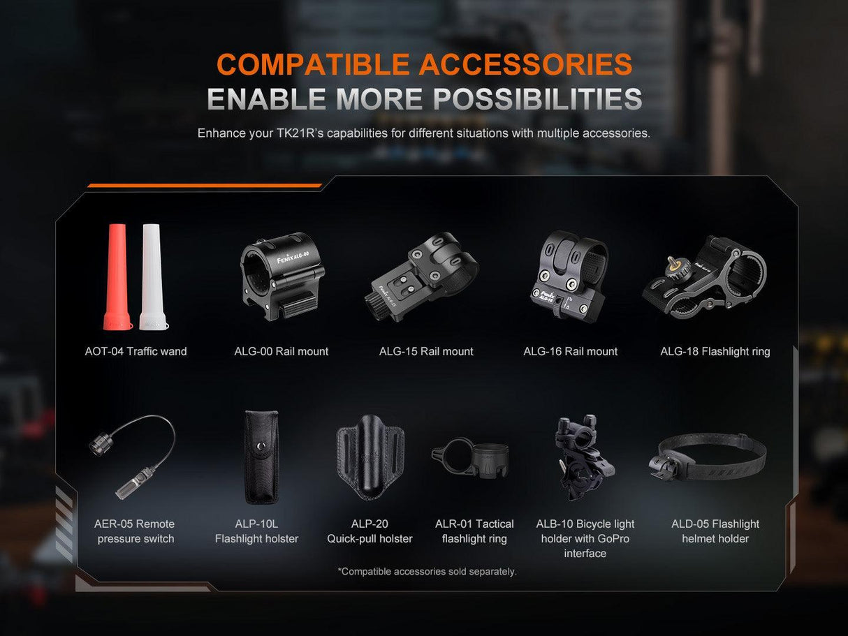 Fenix TK21R Rechargeable Tactical LED Torch