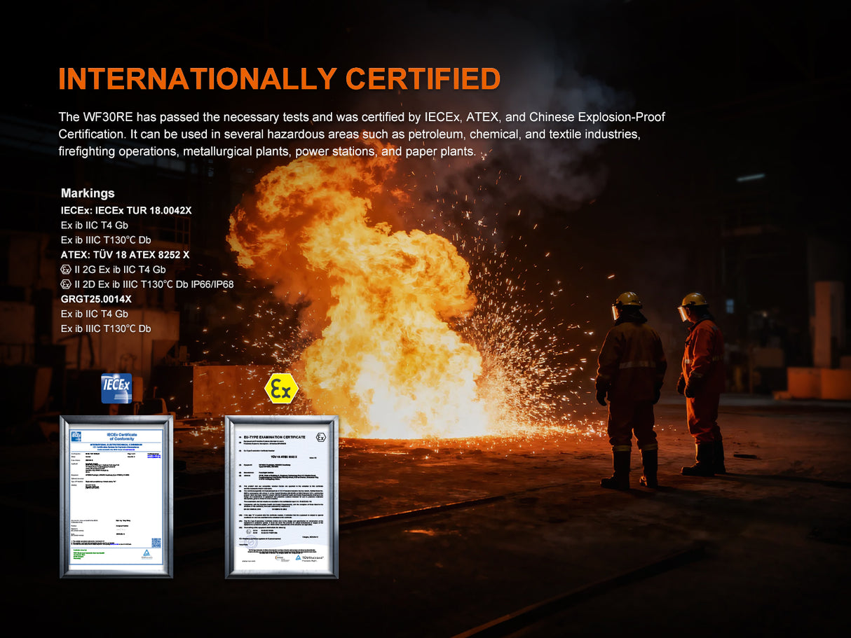 Fenix WF30RE 2025 ATEX Intrinsically Safe LED Torch