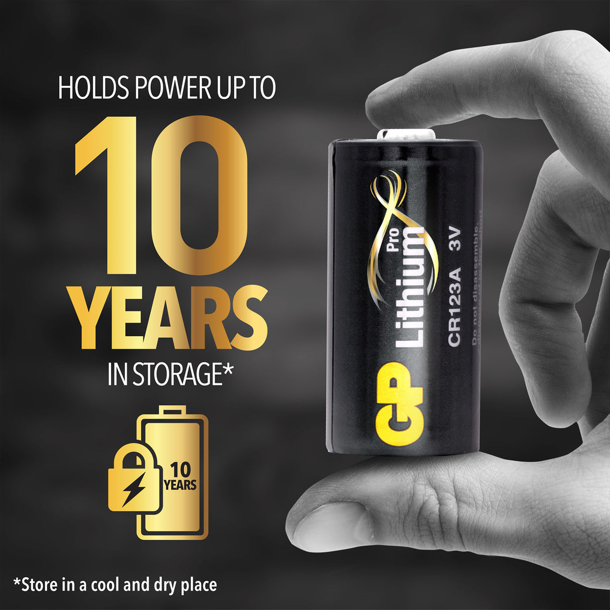 GP Lithium Pro CR123A 3 V Lithium Battery (Pack of 1)