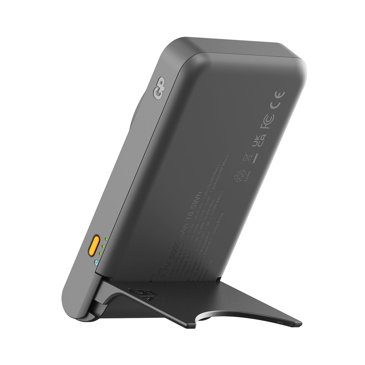 GP Magnetic Safe Wireless 2-in-1 Wireless 5000 mAh Power Bank & Charger