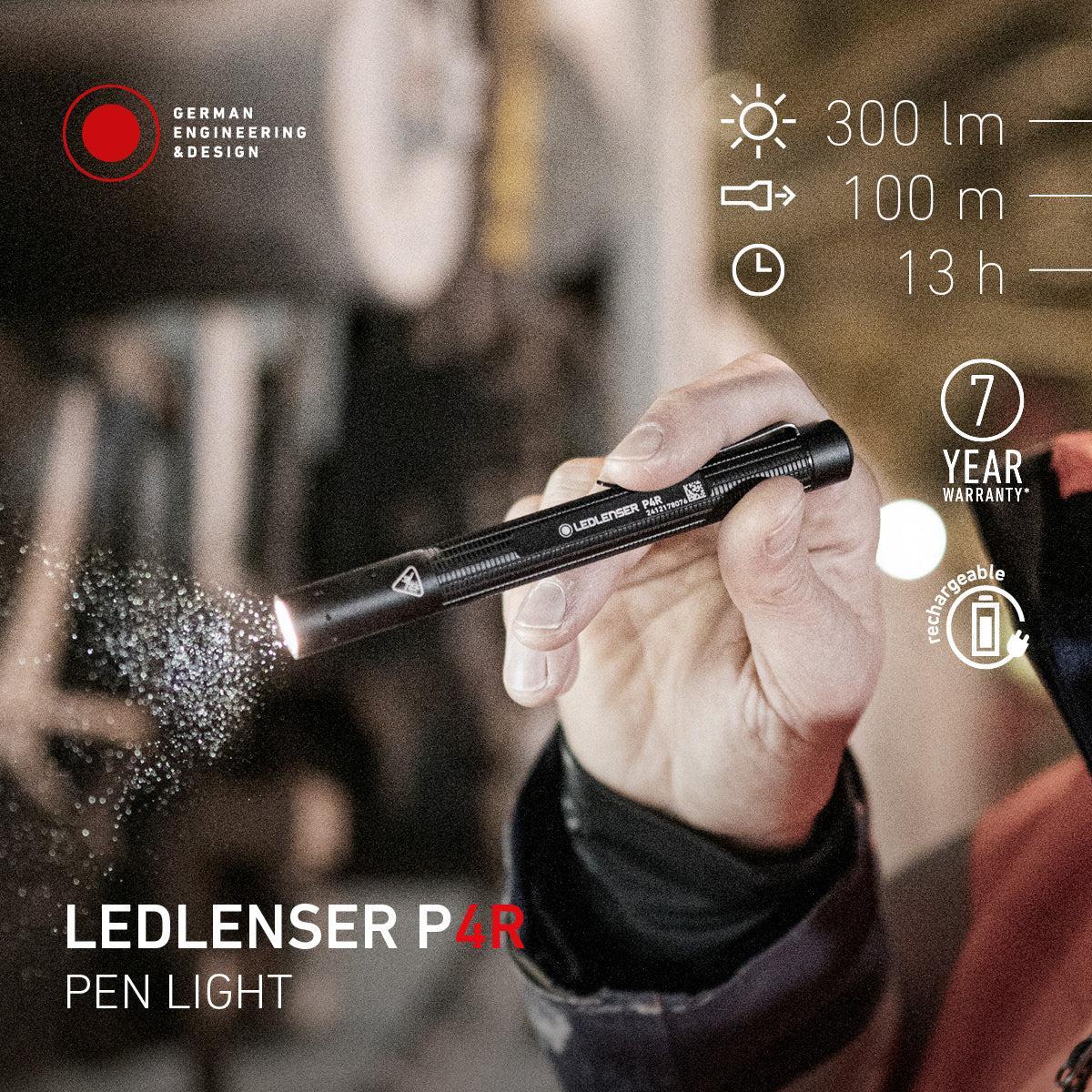 Ledlenser P4R LED Torch With USB-C Rechargeable Battery (2025 P-SERIES)