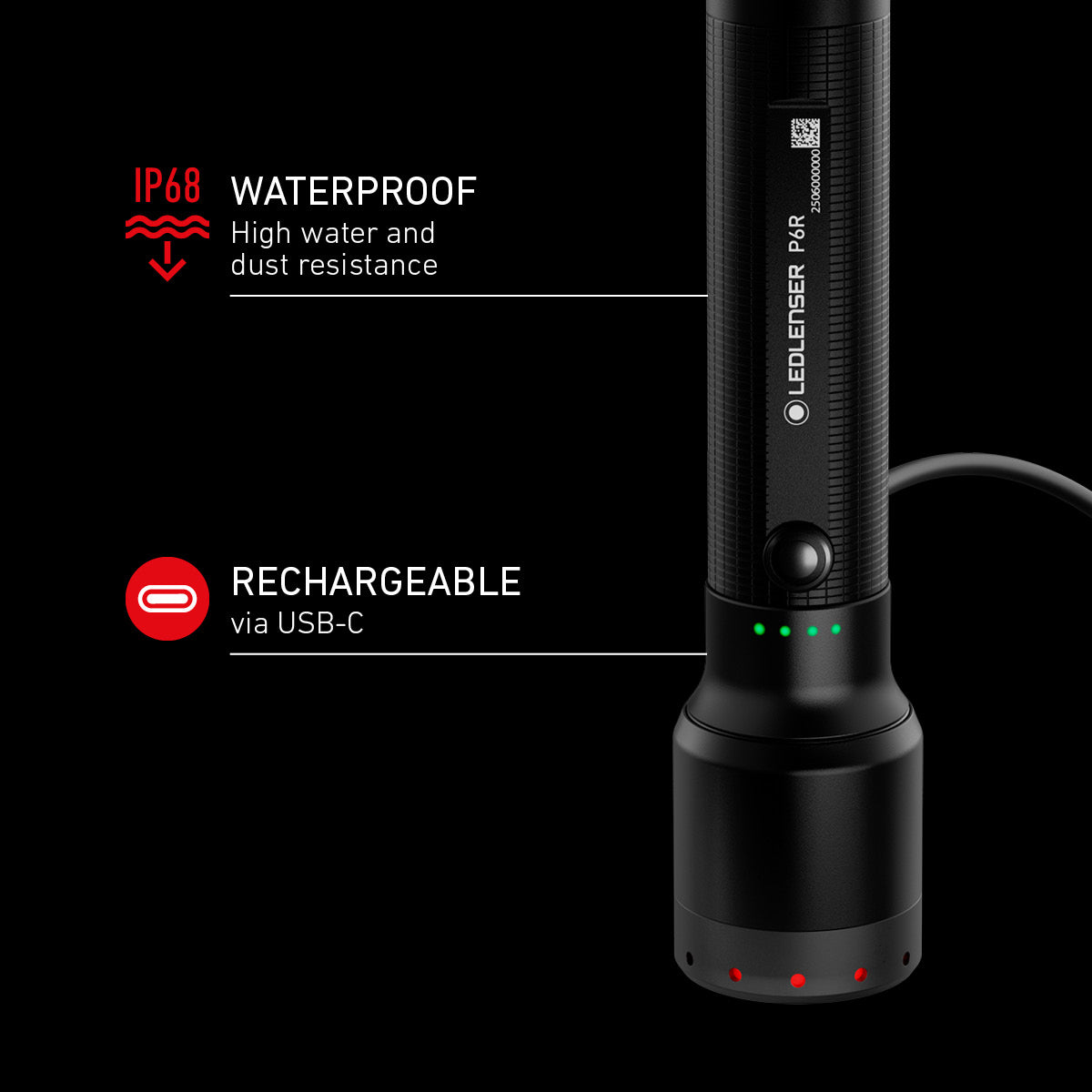 Ledlenser P6R Rechargeable LED Torch (2025 P-SERIES)