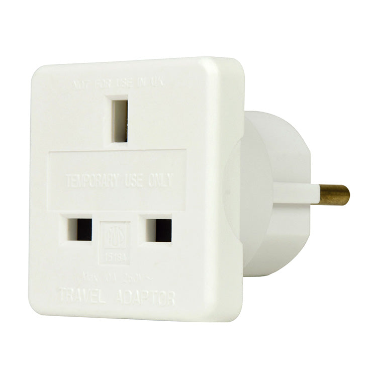 Mains UK to Europe Travel Adaptor