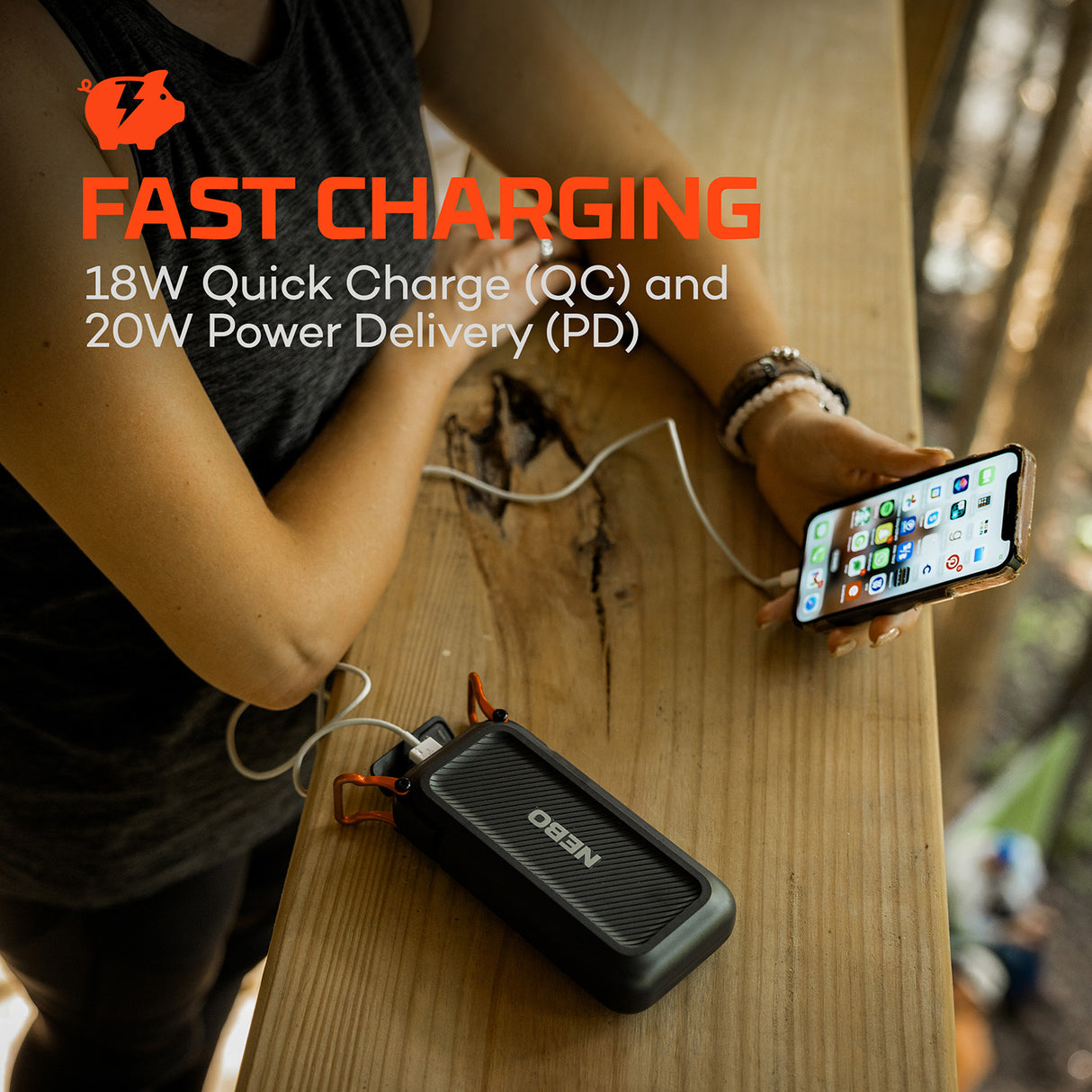 NEBO Rambler 20K 20000 mAh Power Bank + Light