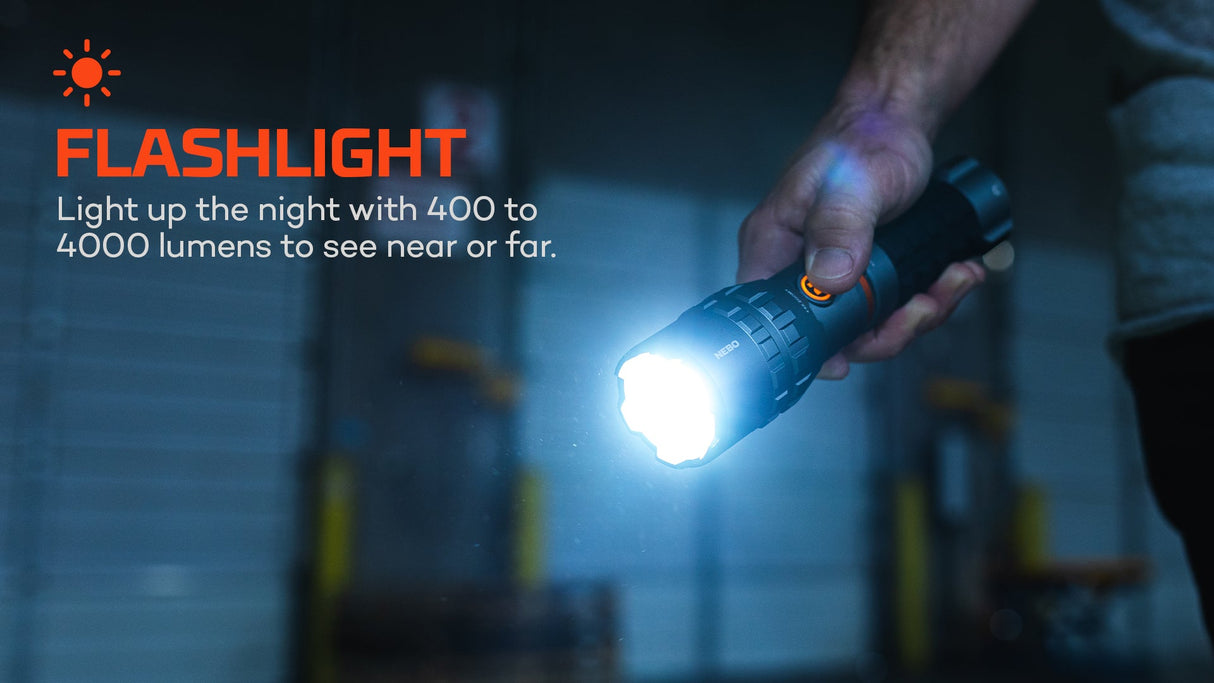 NEBO Slyde King 4K Rechargeable LED Torch & Work Light