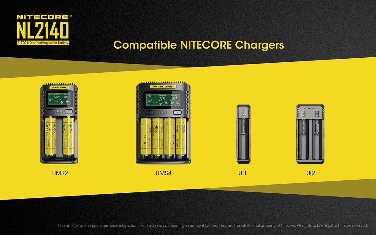 Nitecore 21700 3.6 V, 4000 mAh Lithium-ion Protected Battery (NL2140)