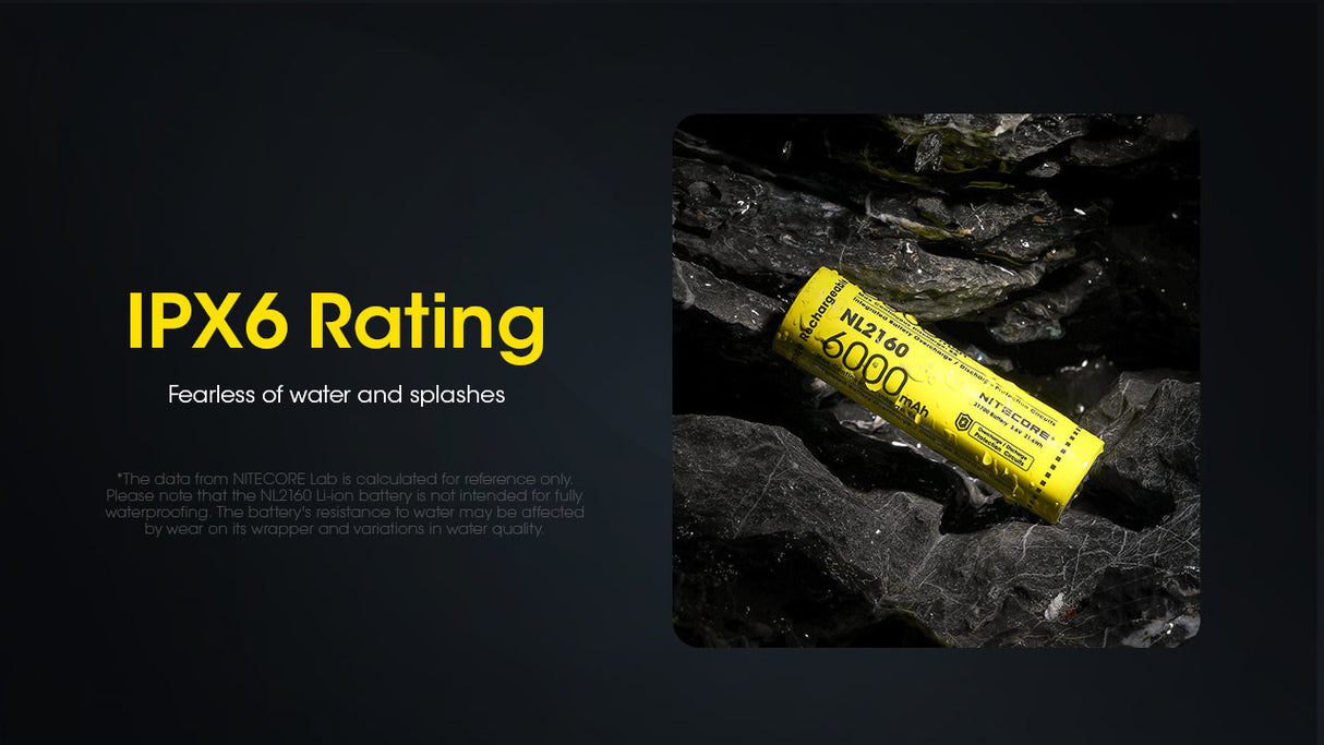 Nitecore 21700 3.6 V, 6000 mAh Lithium-ion Protected Battery (NL2160)