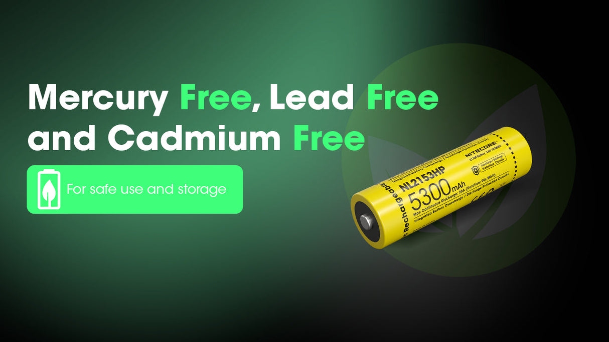 Nitecore 21700 5300 mAh 20 A High Discharge Lithium-ion Protected Battery (NL2153HP)