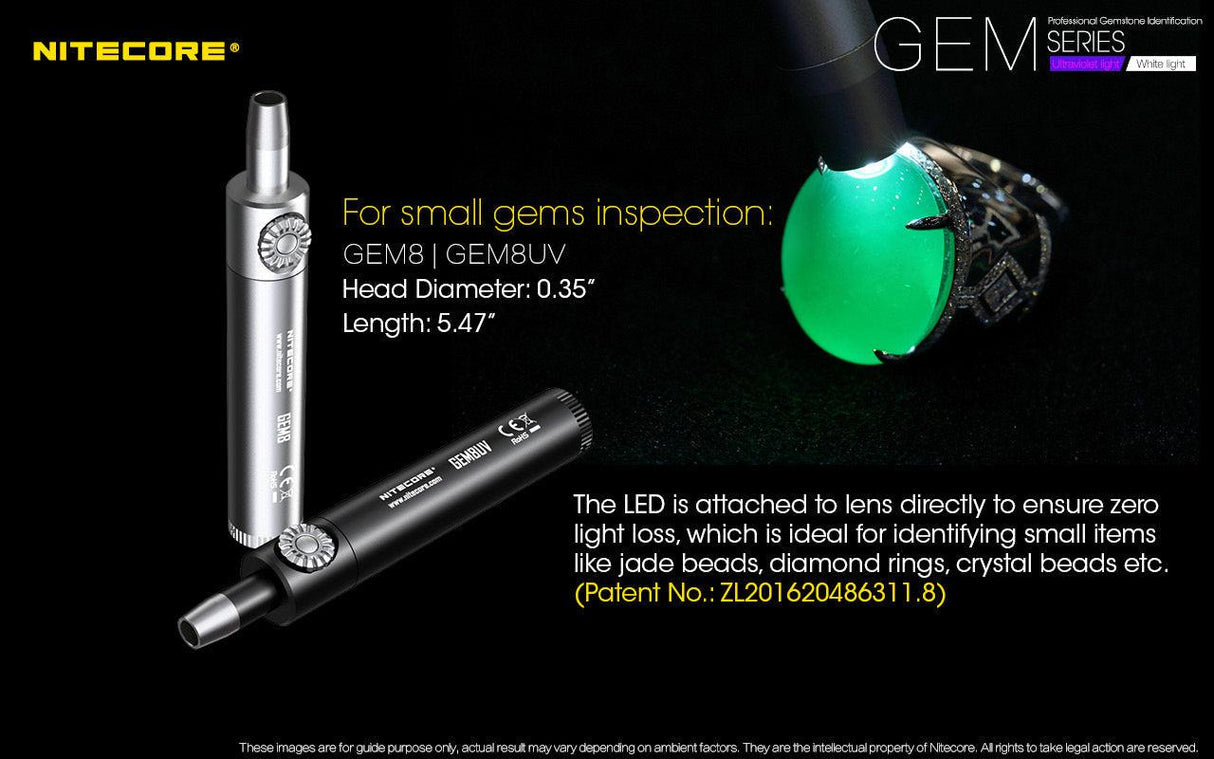 Nitecore GEM8 Gemstone Identification LED Torch