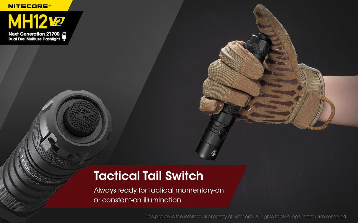 Nitecore MH12 V2 Rechargeable LED Torch