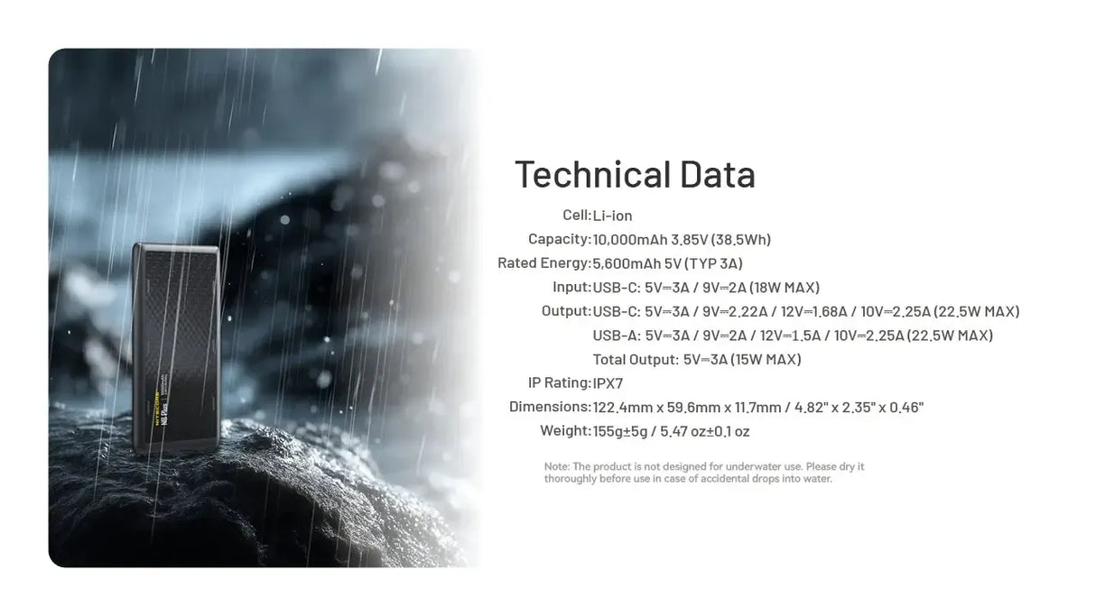 Nitecore NB Plus USB-C 10000 mAh Power Bank