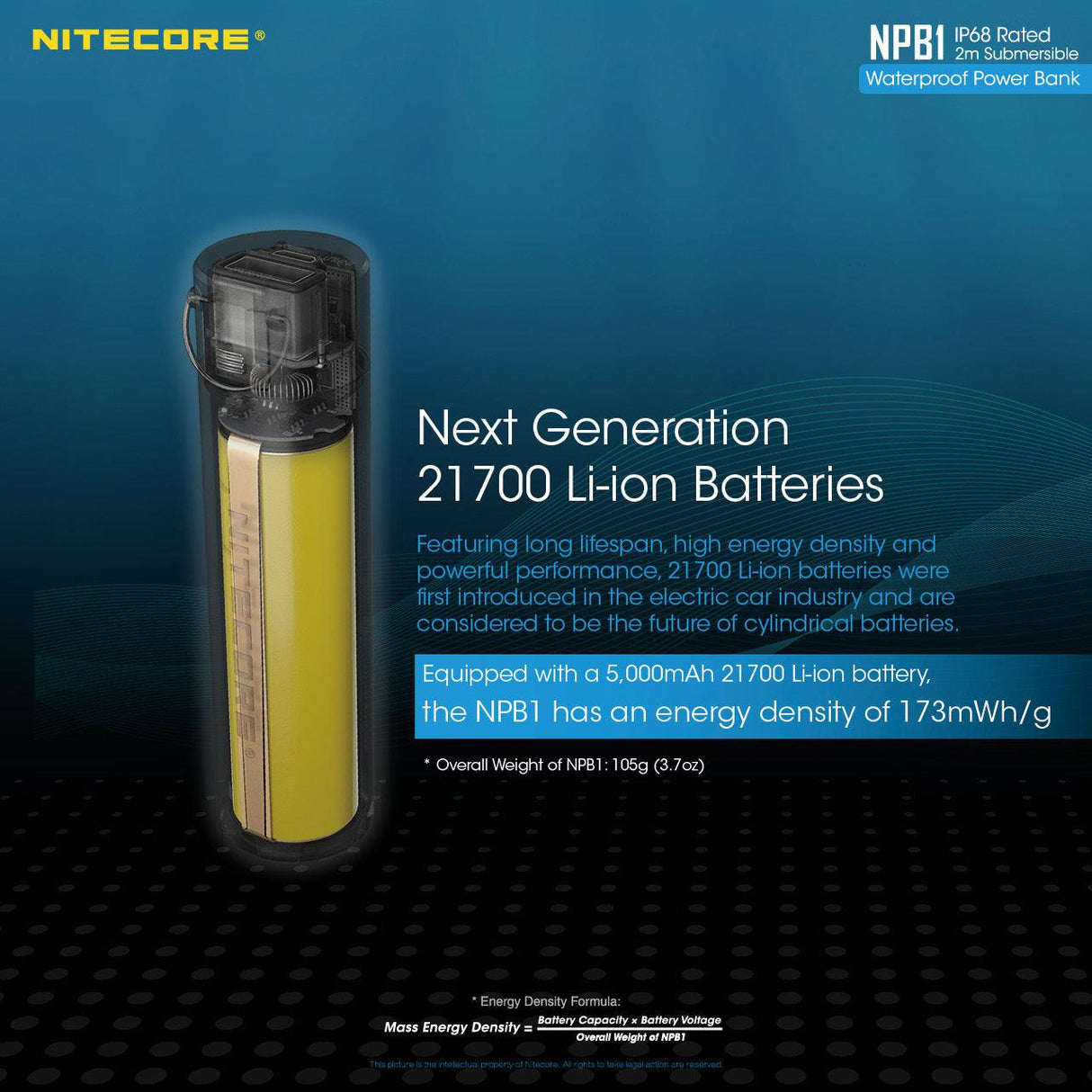 Nitecore NPB1 Waterproof 5000 mAh Power Bank