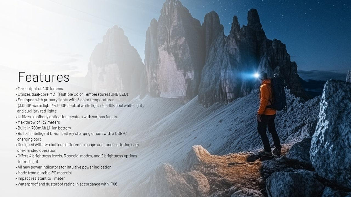 Nitecore NU25 MCT UL Rechargeable LED Head Torch