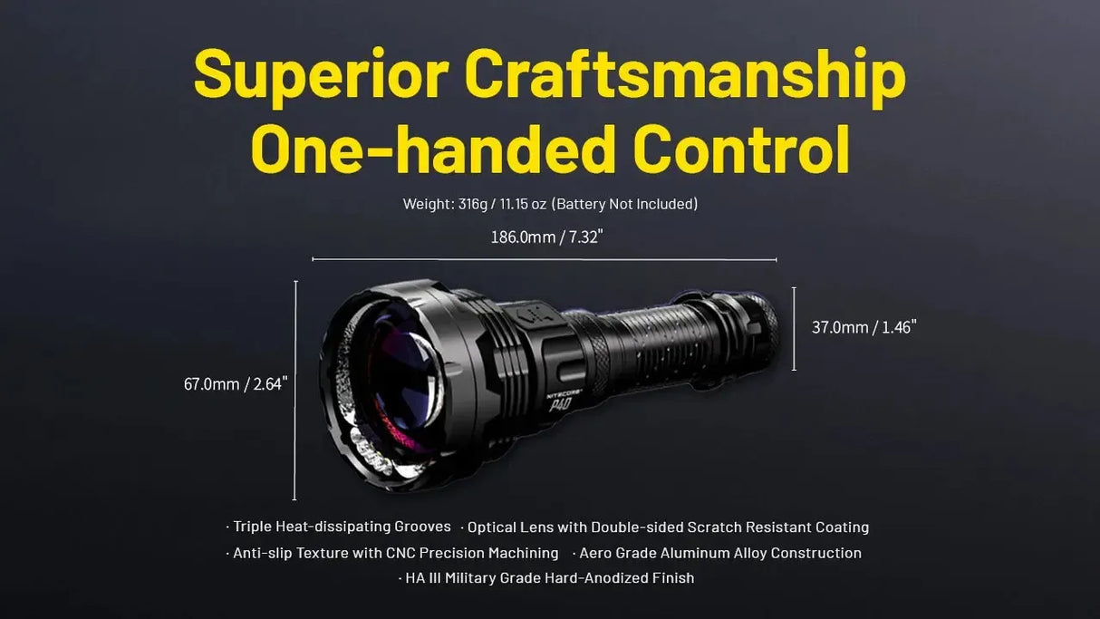 Nitecore P40 Rechargeable LED & LEP Torch