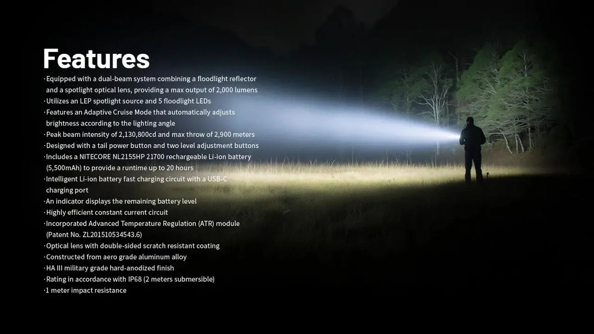 Nitecore P40 Rechargeable LED & LEP Torch