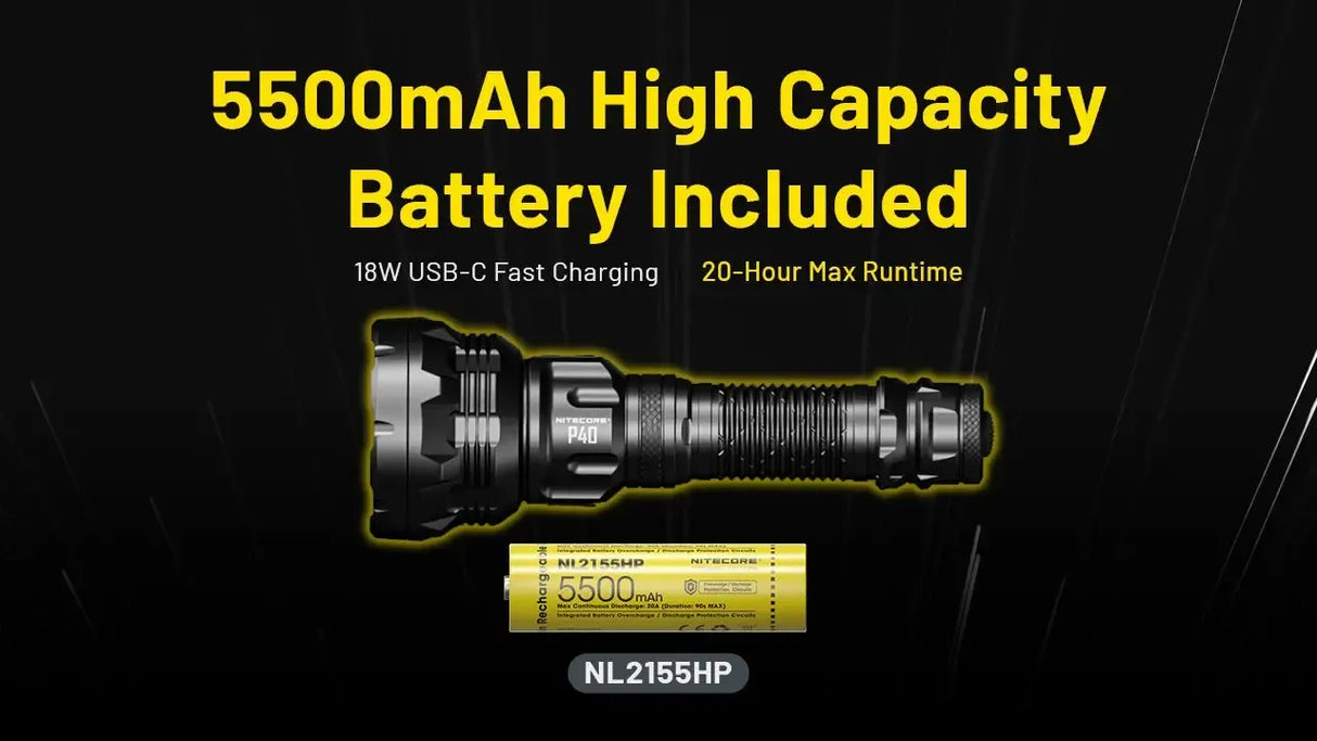 Nitecore P40 Rechargeable LED & LEP Torch
