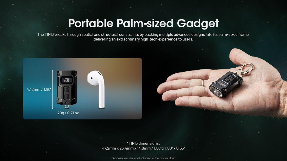 Nitecore TINI 3 Rechargeable LED Key Ring Torch