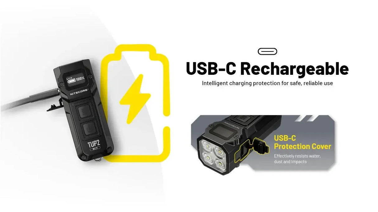 Nitecore TUP2 MCT Rechargeable LED Key Ring Torch