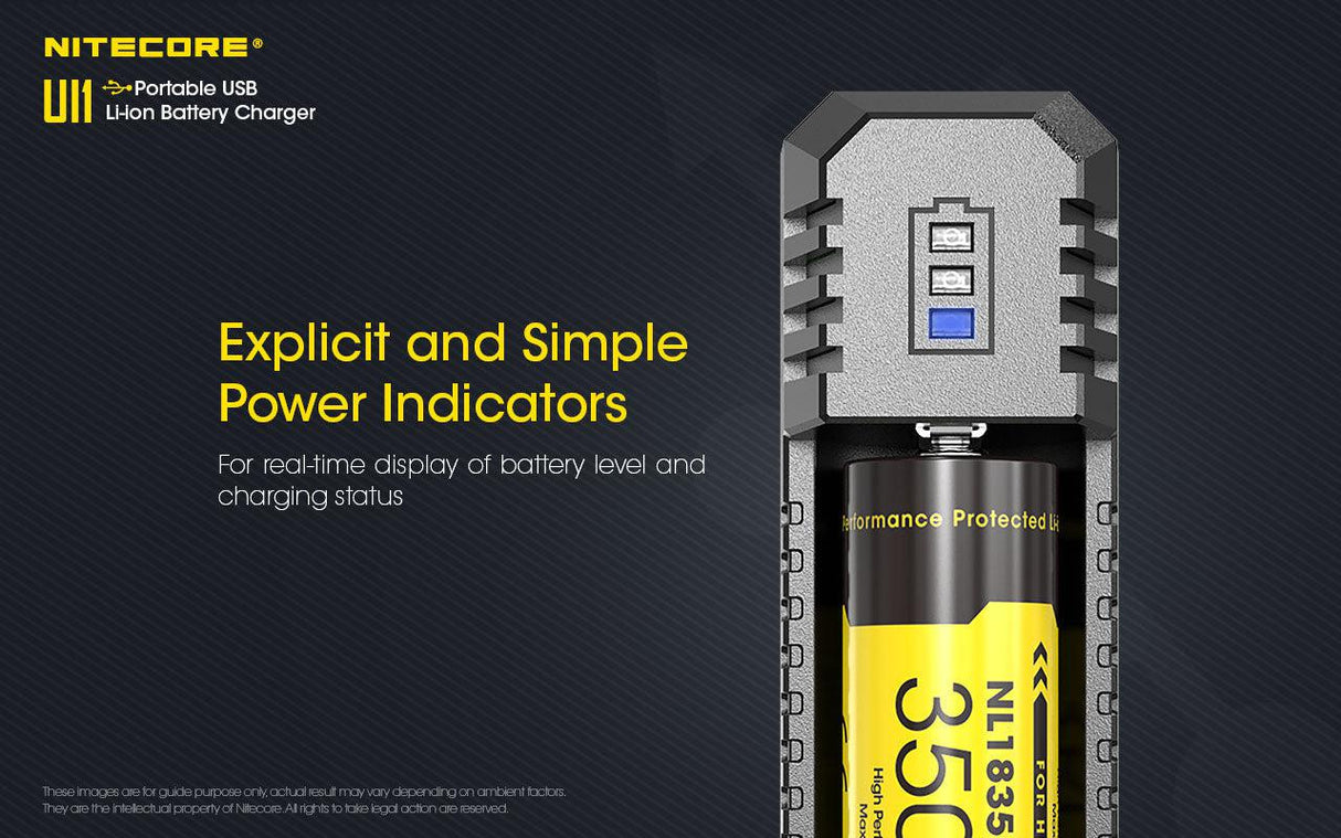 Nitecore UI1 Single Bay Li-ion Battery Charger