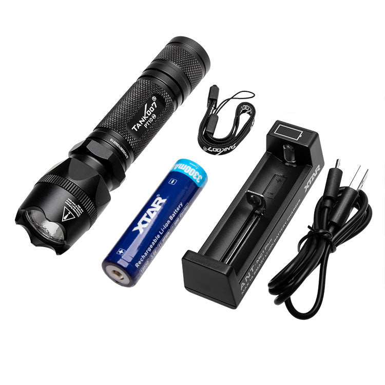 Tank007 PT10 UV A8 Ultraviolet LED Torch with Rechargeable Battery & Charger (395 nm)